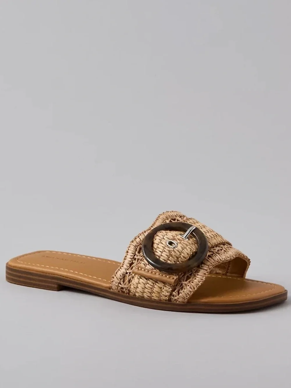 AE Raffia Buckle Slide Sandal - Picture 2 of 5
